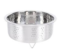 Naroote Stainless Steel Steamer Basket, Rice Cooker Insert with Sturdy Handle and Dense Steam Holes, for Steaming Vegetables Seafood Eggs and Draining Pasta (20cm)