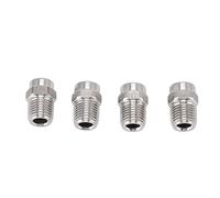 Naroote Stainless Steel Threaded Nozzles, G1/4 External Thread 4pcs Set 0 15 25 40 Degree Spray Tips, Ideal for Pressure Washer Cleaner Quick Connector (020)