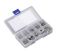 Naroote Stainless Steel Washers, Hardware Washers 260Pcs Flat Lock Assortment Kit Flat 304 Stainless Steel M2.5 M3 M4 M5 M6 M8 M10