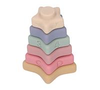 Naroote Star Shaped Stacking Toy, Cute and Educational for Kids, 6 Pieces Circle Stacking Toy, Teether with Whistle for Ages 6+ Months, Soft Blocks for Kids