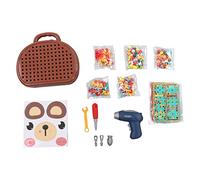 Naroote STEAM Learning Drill Puzzle Set Construction Toy for Kids with Electric Drill for Developing Skills and Imagination, Perfect Enthusiasts