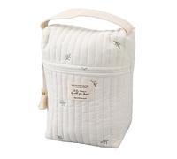 Naroote Stroller Bag, Soft Portable Lovely Embroidered Pattern Diapers Bag for Outdoor Activity for Wipes Pacifier (Leaves)