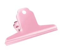 Naroote Strong Grip Durable Metal Clamp/Holder, Iron Material Clamp/Holder, Smooth Edge with Round Radian, Ideal for Organizing Photos, Papers, Signs & Home Office School (Pink)