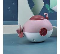 Naroote Submarine Clockwork Bathtub Toy, Clockwork Submarine Tub Toy Rotating Knob Hand Eye Coordination Endless Fun for Infant (Red)