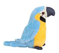 Naroote Talking Plush Toy Cute Electric Learning Toy Repeat Any Language for Kids Comfortable Fabric (Blue)