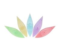 Naroote Tatting Shuttle Sets Colorful Durable Craft Tool for Hand Sewing, 5Pcs Plastic Lacemaking Accessory for, Household Knitting (12038 Fruit Green Fruit Yellow Blue)