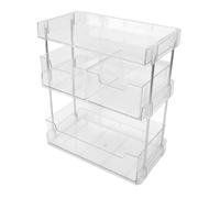 Naroote Tea Bag Organizer, 3 Tier Layered Tea Bag Holder, Transparent Storage Rack Display Stand with Tiered Design, Ideal for Cabinet Countertop Office (3 Tiers Design)