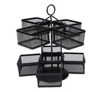 Naroote Tea Bag Organizer, 360 Rotating Metal Tea Bag Storage Rack with Premium Iron Base, Ideal for Coffee Bags, Sugar Packets & Beverage Needs