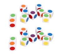 Naroote Teaching Six Sided Cubes, 6 Colors Classroom Dice, Rounded Corners Dice for Educational Toys Board Games Role Playing Games