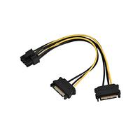 Naroote to PCI-E Power Supply Adapter Cable Efficiently Increases Video Card Current for Computer Gaming Enthusiasts 1pc 20cm Single Cable for All Os, Users (#1)