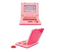 Naroote Toddler Laptop, Children Learning Computers LED Music Electronic Cognitive Development Kids Toy Computer Laptop Simulation Toy (Pink Non Retractable Mouse)