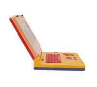 Naroote Toddler Laptop, Children Learning Computers LED Music Electronic Cognitive Development Kids Toy Computer Laptop Simulation Toy (Yellow Retractable Mouse)