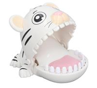 Naroote Tooth Toys Games, Biting Finger Toy Safe Cartoon Animal Hand Eye Coordination Portable Stress Relief with Rotating Wheels for the Home (White)