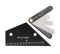 Naroote Truss Rod Gage String Action Gage, Stainless Steel Guitar Setup Tools, Measurement Device with Inches Metric 64ths, Ideal for Electric, Acoustic, Classical & Bass Guitars
