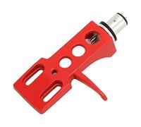 Naroote Turntable Headshell High Strength Stylus Needle Holder+Color Coded Cable for Various Phono Sound Enthusiasts Aluminum Alloy (Red)