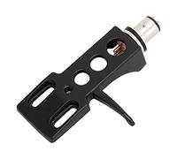 Naroote Turntable Headshell High Strength Stylus Needle Holder+Color Coded Cable for Various Phono Sound Enthusiasts Aluminum Alloy (Black)