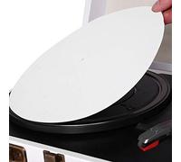 Naroote Turntable Platter Mat Premium Anti Vibration Audiophile Pad for Record Players, Exquisite Wool Turntable Cushion Mat for All Standard Platters (White)