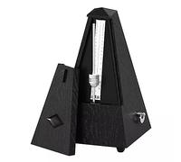 Naroote Universal Mechanical Metronome Clear Sound Melodious Rhythm Perfect for Guitar Violin Piano Saxophone, Silver, 455g (Black)