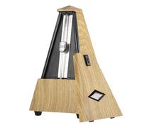 Naroote Universal Mechanical Metronome Clear Sound Melodious Rhythm Perfect for Guitar Violin Piano Saxophone, Silver, 455g (Yellowish Brown)