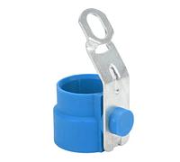 Naroote Universal Weatherproof Trailer Plug Holder Protective Bracket for 7-13Pin Connector, Easy Install for Bike Racks or Horse Trailers, Fire Retardant ABS + Metal (Blue)