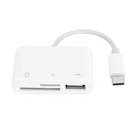 Naroote USB-C to/TF Multi-Function Memory Card Reader Converter for IOS Type-C Devices, Lightweight ABS Material White Camera Adapter for Easy Backup and Sharing, Suitable for Travelers
