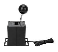 Naroote USB Simulator Shifter 7+R H Gear Shifter for Racing Games Suitable for T300RS/GT Steel Aluminum Black
