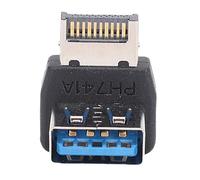 Naroote USB3.2 Type E Front Panel Socket Header, Compact Plug and Play 10Gbps Type E USB3.2 90 Degree Adapter for Computer Motherboard (PH741A)