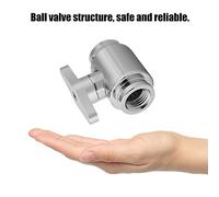 Naroote Valve, G1/4" Internal Thread Silver Water Ball Valve with Handle Water Cooling Kit for Computer Cooling System (Silver Switch)