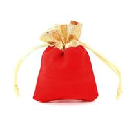 Naroote Velvet Drawstring Pouches Elegant Soft Drawstring Bags for Jewelry Wedding Gift Storage, 50pcs 7 X 9cm Red for Special Events (Red 7 * 9cm)