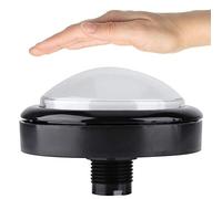 Naroote Video Game LED Light Button Round Game Button for Fans ABS Red 3.7 * 3.7 * 2.2inch (White)