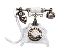 Naroote Vintage Retro Audio Guest Book Phone Customized Voice Message for Wedding Party, 32G Capacity Wedding Party Retro Audio Telephone for Home Hotel (White)