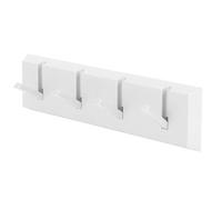 Naroote Wall Row Hook Bathroom Kitchen Hat Hanger Decor for Key Holder Clothes Rack, Easy Installation. Eco-Friendly Material, Strong Load-Bearing Capacity, for All Family Members (White)