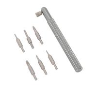 Naroote Watch Crown Tube Remover Watch Crown Puller Extractor with 6 Replacement Heads for 2.2-1.8mm 0.9-1.-.35-.75mm Mechanical Repair Tool