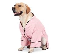 Naroote Water Absorbent Dog Pjs Soft Dog Nursing Robe with Press Stud Closure, for Small Medium Large, Blue Waffle Robe for Bath (XX-Large)