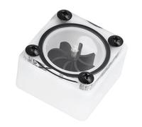 Naroote Water Cooling Meter Durable Impeller Revolving Speed Indicator for PC Water Cooling System with Silicone Sealing Ring, Easy Install, POM Acrylic Material for All PC Users (3 pass)