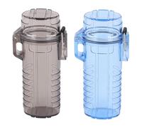 Naroote Water Proof Pocket Box 2Pcs Lightweight Protective Case for Outdoor Adventure Traveling Keys Rings Tissues Plastic (Black and Blue)