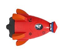 Naroote Water Rocket Toy, Thickened Plastic Rotation Space Rocket Sprinkler Simple Operation for Pool (Red)