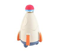 Naroote Water Rocket Toy, Thickened Plastic Rotation Space Rocket Sprinkler Simple Operation for Pool (White)