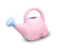 Naroote Watering Can, Wear-Resistant Elephant Shape Cute Children Watering Can Smooth Appearance 1.5L Plastic Gardening Toy for Kindergarten (Pink)