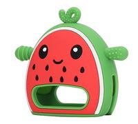 Naroote Watermelon Fruit Teether for Baby Sensory Development and Color Recognition for All Babies, Silicone Teething Glove