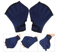 Naroote Webbed Gloves for Adults and Children Waterproof Swimming Training Equipment, Durable Neoprene, Black or Dark Blue, 1 Pair (navy Blue)