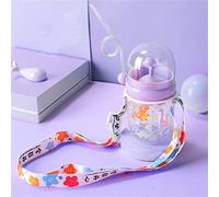 Naroote Whale Spray Water Bottle, 250ml, 6.3x13cm Toddler Whale Bottle Sippy Cup with Strap for Kids Hydration Training