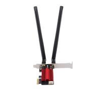 Naroote WiFi 7 PCIe Wireless Card, Bluetooth 5.4 Network Adapter, 2.4G/5G/6GHz 3 Band 6400Mbps with Dual 8dBi External Antennas, Ideal for 10 11 Support