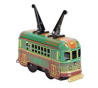 Naroote Wind Up Tram Toy, Retro Tinplate Tram Model with Beautifully Crafted Design, Vintage Decorative Piece for Home Office Bar Cafe Collectors