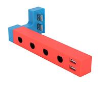 Naroote Wired Controller Adapter for Portable 4 Ports Durable Game Accessories for Red Blue