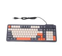 Naroote Wired Gaming Keyboard, Rgb Computer Keyboard with Multiple Color Combinations, Flexible Knob Function & Great Rebound Strength, USB Plug & Play, Ideal for Home, Office