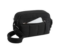 Naroote Women Puffy Shoulder Bag Nylon Lightweight, Soft Quilted Puffer Purse Casual Fashion, Compact Yet Spacious, Versatile Minimalist for Daily Commute Travel, 9.06x2.76x5.91in (23 * 7 * 15cm)