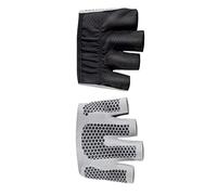 Naroote Women's Non Slip Micro Yoga Pilates Gloves for Fitness Workout, Breathable Mesh Material, for Yoga Pilates Martial Arts Fitness (Black L 19cm / 7.5in)