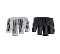 Naroote Women's Non Slip Micro Yoga Pilates Gloves for Fitness Workout, Breathable Mesh Material, for Yoga Pilates Martial Arts Fitness (Black S 17.5cm / 6.9in)