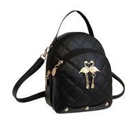 Naroote Women's Small Backpack, Elegant, Stylish, Easy to Clean Mini Backpack with Swan Shape Pendant for Camping Shopping (Free Size)